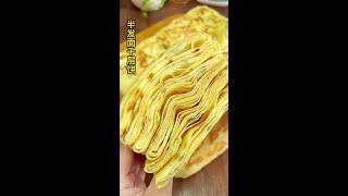 这样做的葱花千层饼做法简单，不发面不醒面 #家常饼 #千层饼的做法