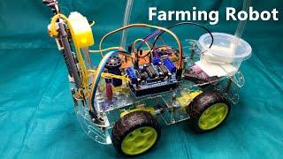 AMAZING Arduino Farming Robot Bluetooth | Arduino Agriculture Projects | Arduino Bluetooth Car Code