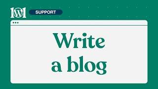 Write a blog | WordPress.com Support