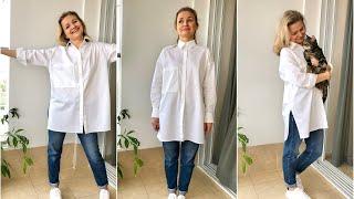  БЕЗ ОВЕРЛОКА / Как сшить рубашку / diy / Люксовая обработка / sew a shirt / 2024 / Оверсайз / #23