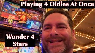 Wonder 4 Stars -- Playing 4 Oldie Slots On One Game With A Twist In The Bonus