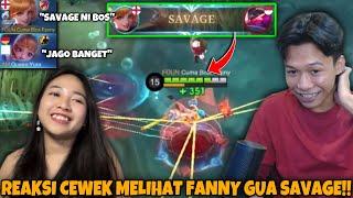 REAKSI CEWEK ON MIC MELIHAT FANNY GUA SAVAGE!! - Mobile Legends