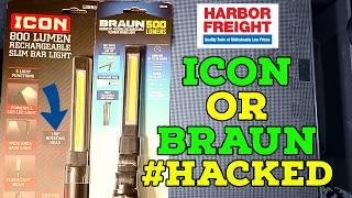 Harbor Freight Icon Slim Light vs Braun Slim Light