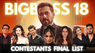 Bigboss 18: Contestants Final List | Shocking | Ab Aye Ga Maza | | @kashafiman