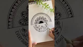 Easy mandala art for beginners|Simple mandala patterns|Mandala shorts| Half mandala