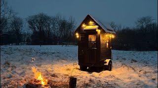 Tiny house blizzard camp out