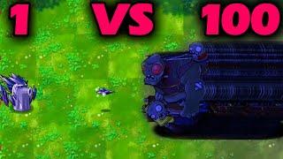 PvZ Fusion 2.3.1: One Plant vs 100 Giga-Gargantuars!