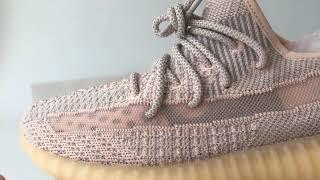 UA YEEZY BOOST 350 V2 SYNTH Reflective SILVER POWDER Pink Unboxing Review