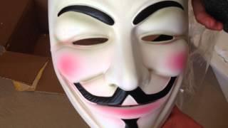 Guy Fawkes Mask Unboxing (HARD RESIN) (Anonymous M