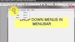 Learn Visual Basic 6.0-Create Dropdown Menus in Menubar using Visual Basic 6 0