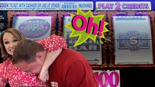 $100 TOP DOLLAR SLOT -  Winning Jackpots in Las Vegas is a Rollercoaster Ride!