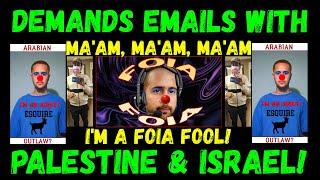 Frauditor GoatBoy Demands Emails With Words Palestine & Israel!