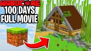 I Survived 100 Days in ONE BLOCK SKYBLOCK in Minecraft Hardcore! [FULL MOVIE]