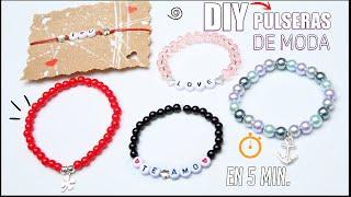 Pulseras con hilo elástico super fáciles ️Ideas para regalar o vender! TUTORIAL