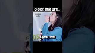 아이유 얼굴 크기..