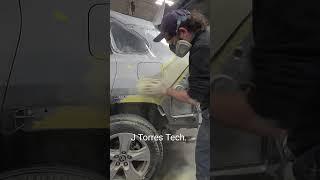 J Torres Tech || Sanding the bondo easy  way  || lijando la masilla facil manera