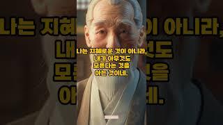 성공 채널: 진정한 지혜는 무엇인가? - 무지를 아는 것에서 시작됩니다. #shorts #동기부여 #자기계발 #지혜 #좋은글 #철학 #삶의지혜 #긍정