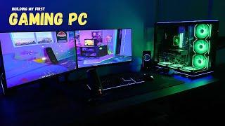 building my first gaming pc | cozy game night vibes ️ | lian li 011 dynamic rgb 