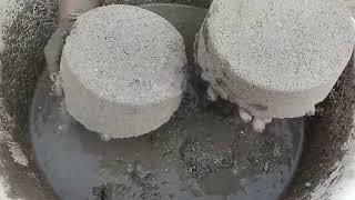 Grainy gritty sand cement crumbling in water  SA ASMR