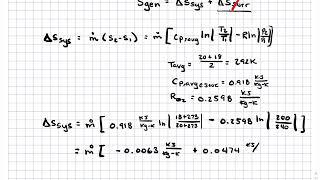 Problem 3 - MECH 3312 - Thermodynamics - Entropy