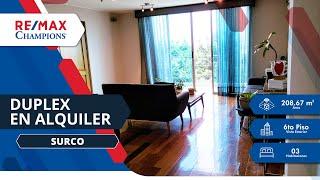 Duplex En Alquiler - Surco || RE/MAX Champions Perú
