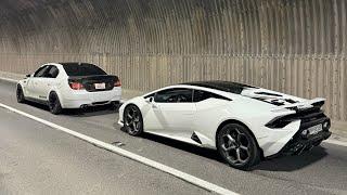 LAMBO HURACAN TECNICA vs. BMW M5 V10 | Sluchatka Povinne! - KOZA BOBKOV CARS