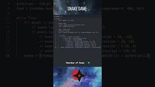 Snake Game in 25 Lines with Python | Pygame | #python #programming #coding #pygame  #snakegame