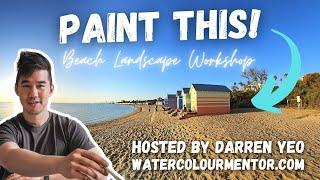 Paint A Beautiful Beach Landscape! Beginner's Watercolor Course