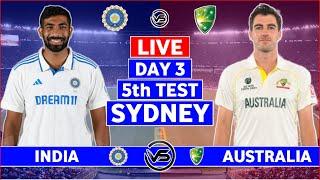 India vs Australia 5th Test Day 3 Live | IND vs AUS 5th Test Live Scores & Commentary