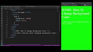 HTML Change Background Color (Simple How To Tutorial)