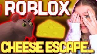 I PLAYED CHEESE ESCAPE AND I WAS ACTUALLY SCARED & ALMOST CRIED  *FACE CAM* ROBLOX Funny Moments