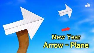 Paper arrow plane, flying new year arrow plane, best arrow airplane, making happy new year plane,