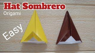 How to Make a Simple and Easy Origami Sombrero Hat | Origami Hat