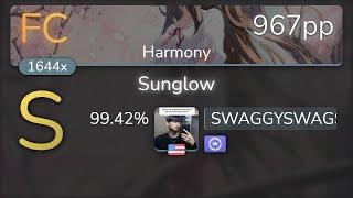 SWAGGYSWAGSTER | Yamajet feat. Hiura Masako - Sunglow [Harmony] +DT 99.42% {967pp FC} - osu!