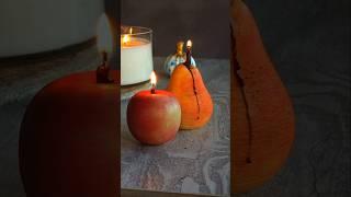 Аппетитные свечи груши и яблоки #свечицветы #diy