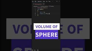 "Calculate Sphere Volume with C Language: Simple Code Tutorial!"? #shortvideo #ytshorts #funny