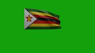 Zimbabwe Flag Green Screen Animation | RK Blender