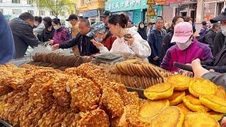 Harbin Morning Market in Northeast China A 7 o'clock food feast, street snacks, authentic food