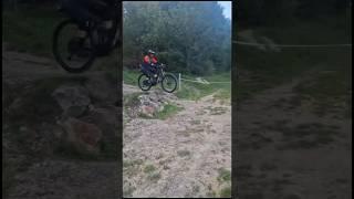 Road Gap Jump and Crash  #bikepark #mtbtrails #shortvideo #shorts