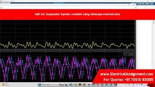 Half Car Suspension System modeled using Simscape-mechatronics