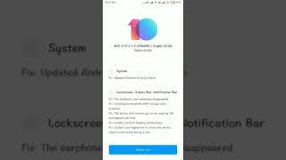 Miui v10. 2.1.0 update redmi note 5 pro stable 502Mb