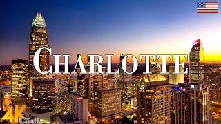 Charlotte 4K drone view • Amazing Aerial View Of Charlotte | Relaxation film with calming music