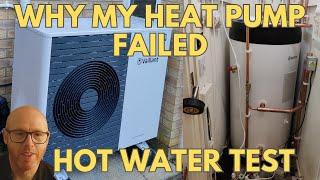 I found the problem with my Heat Pump. Vaillant Arotherm Plus failed my last test.