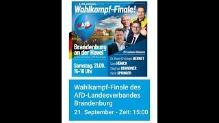 AfD Wahlkampfabschluss in Brandenburg an der Havel