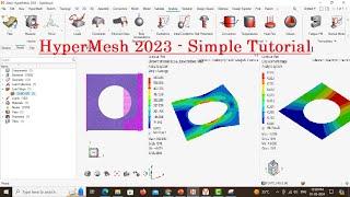 HyperMesh 2023 - Simple Plate With Hole - Tutorial