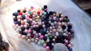 Satisfied Pearls / Decompression process of releasing freshwater pearls in shallow river beaches