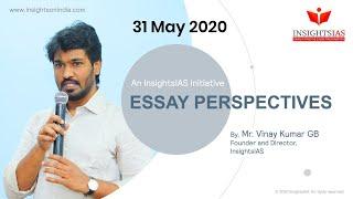 Essay Perspectives (May 31, 2020) - Vinay Kumar G B