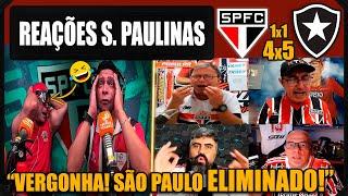 REAÇÕES dos SÃO PAULINOS - SÃO PAULO 1 (4)x(5) 1 BOTAFOGO - SÃO PAULO ELIMINADO DA LIBERTADORES!