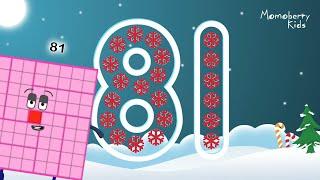 Numberblocks 81 Magic Run Special Christmas - Numberblocks Adventure | Number Counting Go Snowy