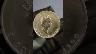 #bullioncoins #silvercoin #инвестиция Канадский лист 5 $ 1990.Серебро 999 1 тройская унция